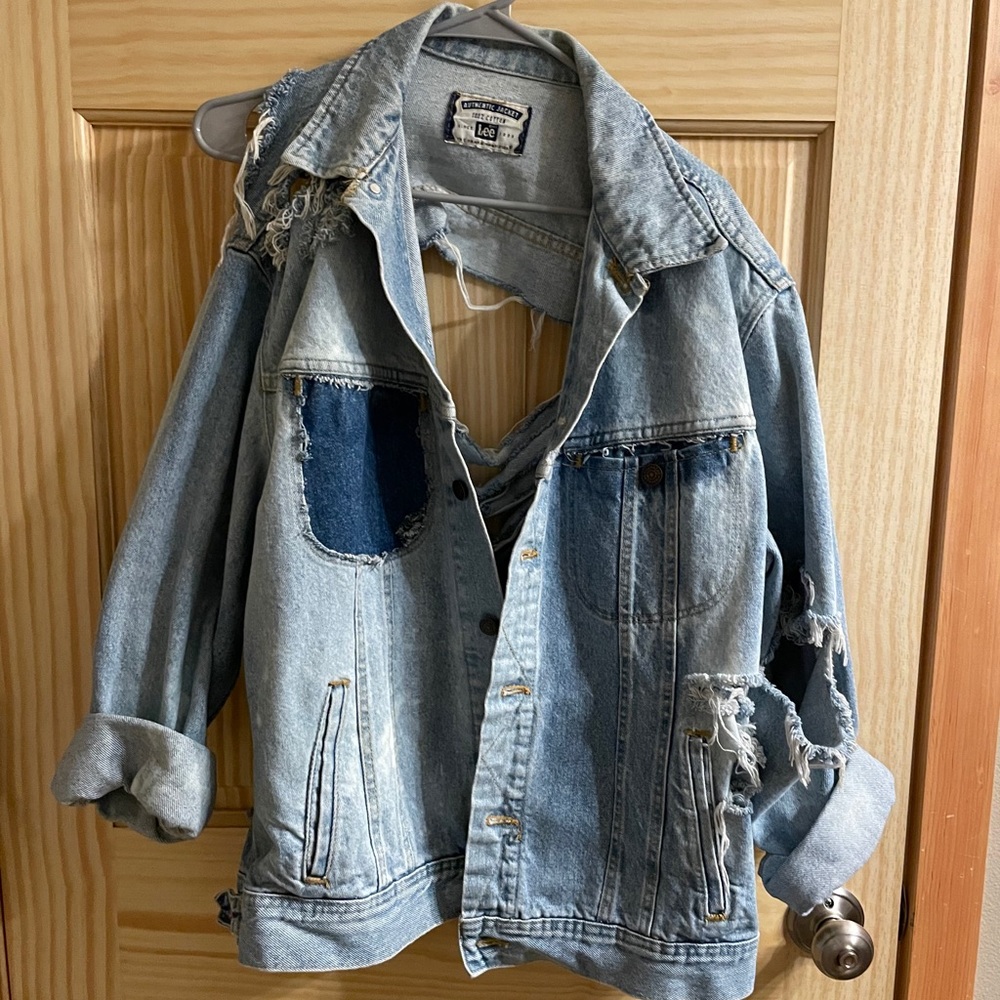 Distressed Vintage Denim Jacket